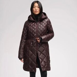 NWT PAJAR CANADA Womens HALONA Quilted Down Puffer Hooded Coat Parka SMALL